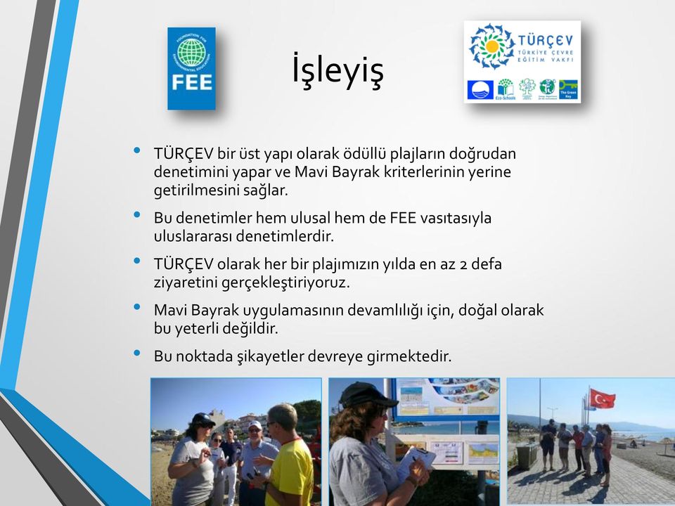 Bu denetimler hem ulusal hem de FEE vasıtasıyla uluslararası denetimlerdir.