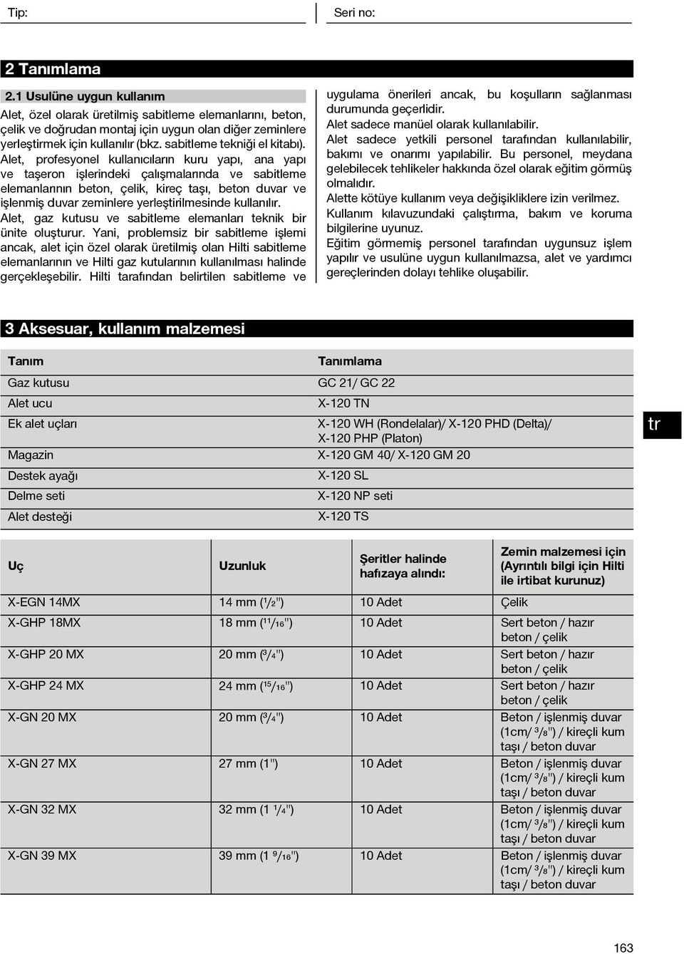 Alet, profesyonel kullanıcıların kuru yapı, ana yapı ve taşeron işlerindeki çalışmalarında ve sabitleme elemanlarının beton, çelik, kireç taşı, beton duvar ve işlenmiş duvar zeminlere