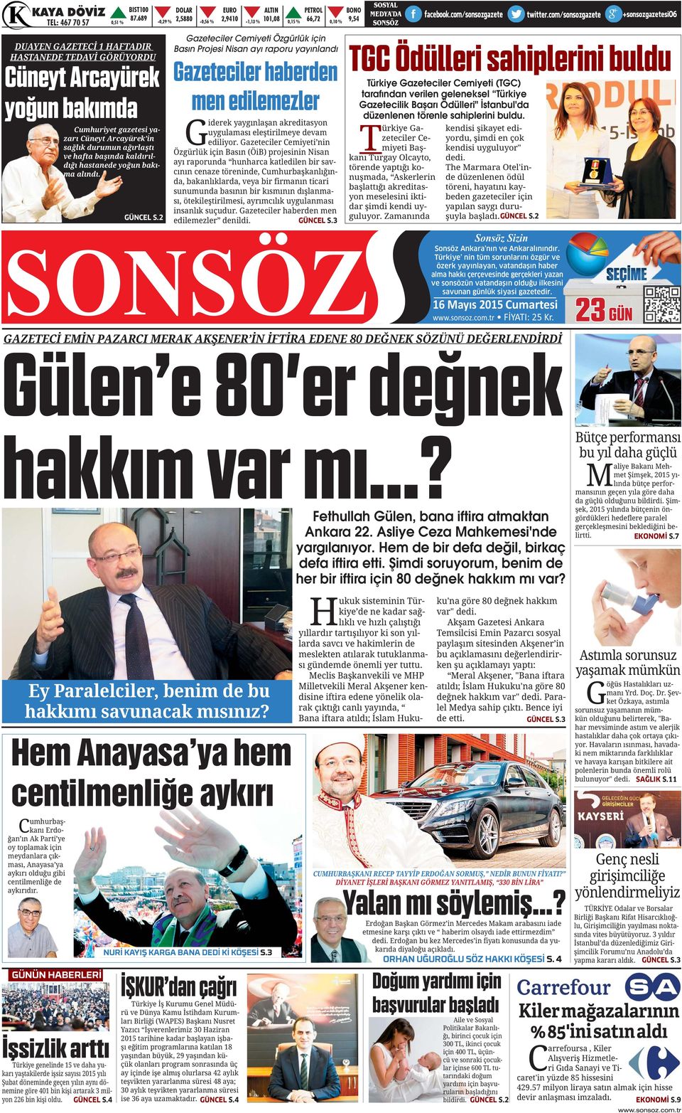 com/sonsozgazete Sonsöz Ankara nın ve Ankaralınındır.
