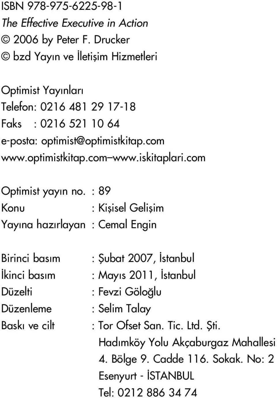 optimistkitap.com www.iskitaplari.com Optimist yay n no.