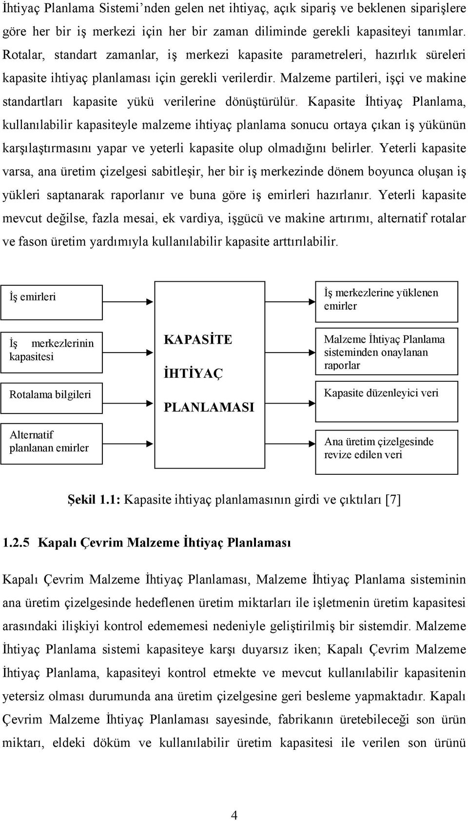 Malzeme partileri, işçi ve makine standartları kapasite yükü verilerine dönüştürülür.