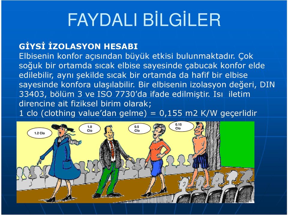 bir elbise sayesinde konfora ulaşılabilir.