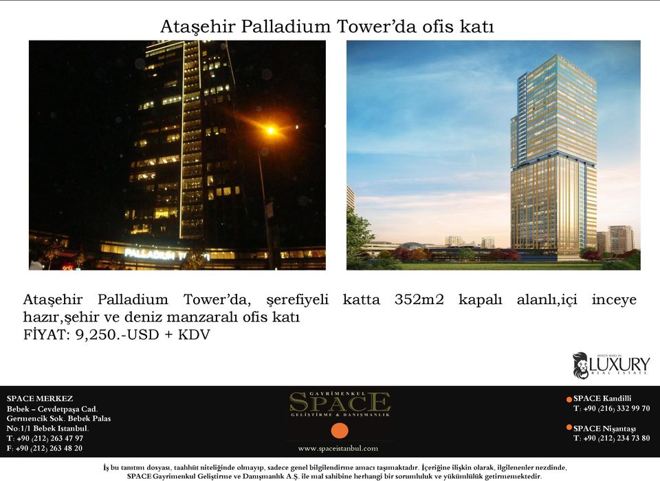 Ataşehir Palladium Tower da ofis katı - PDF Ücretsiz indirin