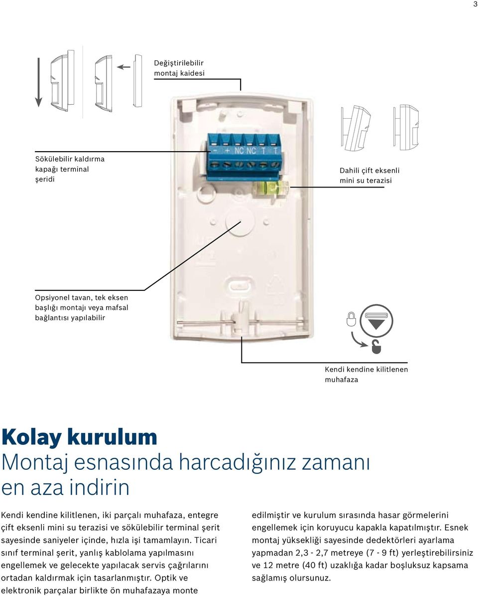 terminal şerit sayesinde saniyeler içinde, hızla işi tamamlayın.