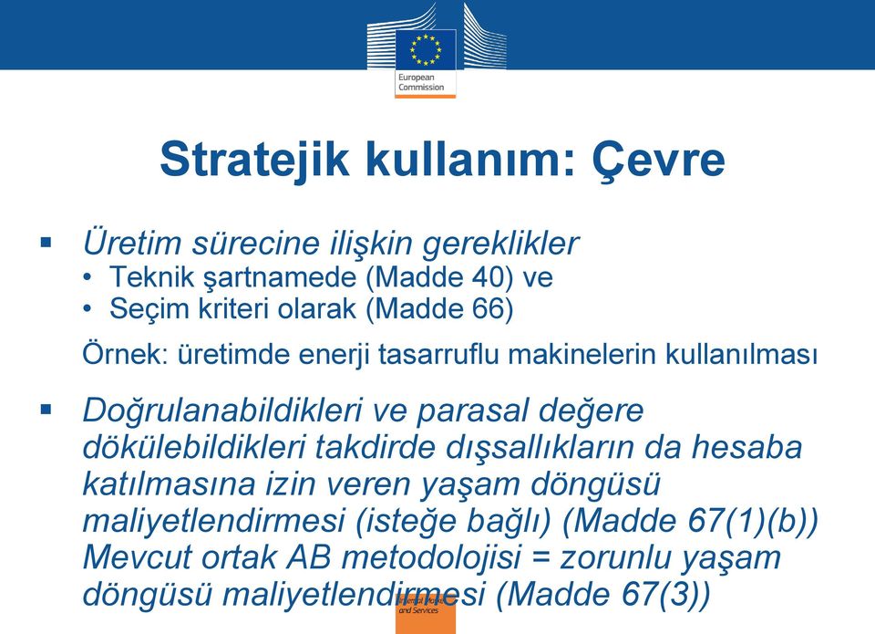 değere dökülebildikleri takdirde dışsallıkların da hesaba katılmasına izin veren yaşam döngüsü