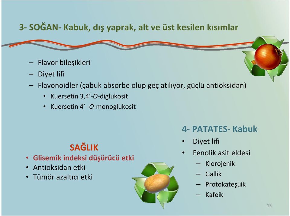 Kuersetin 4 -O-monoglukosit SAĞLIK Glisemik indeksi düşürücü etki Antioksidan etki Tümör