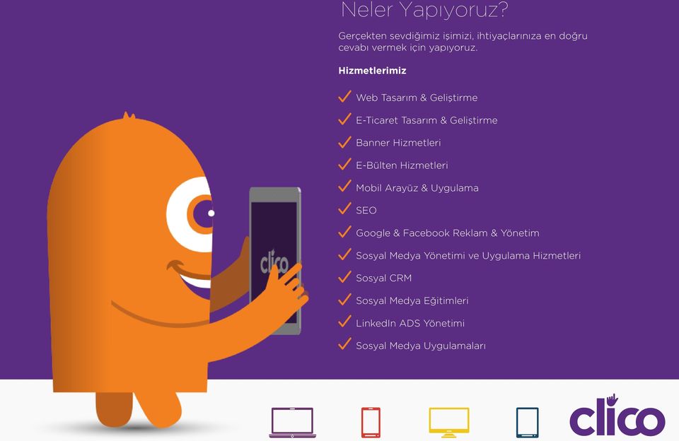 E-Bülten Hizmetleri Mobil Arayüz & Uygulama SEO Google & Facebook Reklam & Yönetim Sosyal Medya