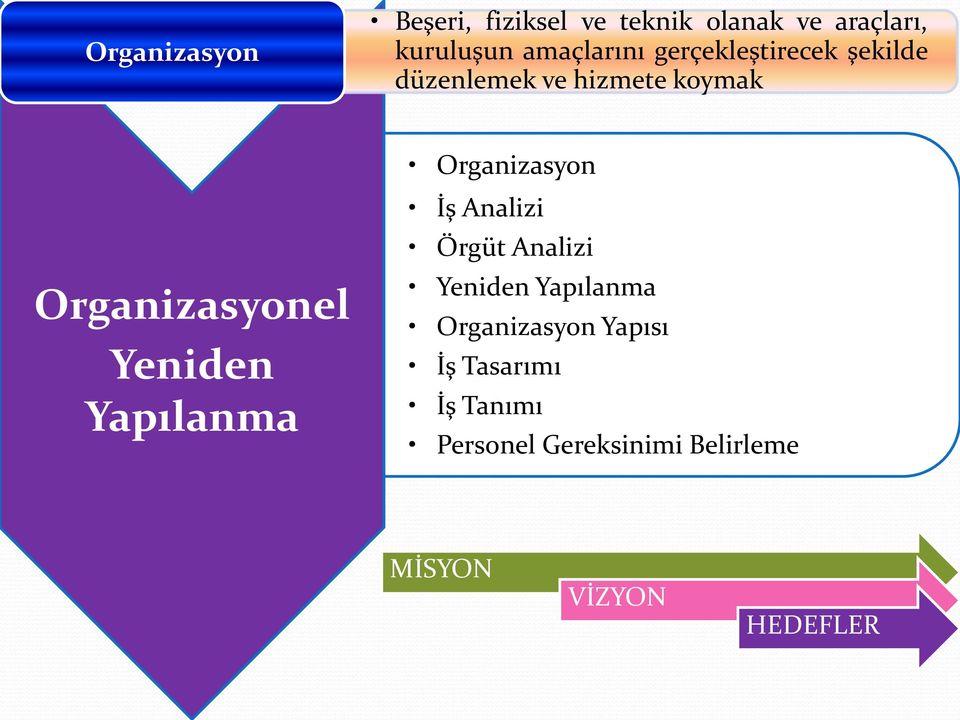 Yeniden Yapılanma Organizasyon İş Analizi Örgüt Analizi Yeniden Yapılanma