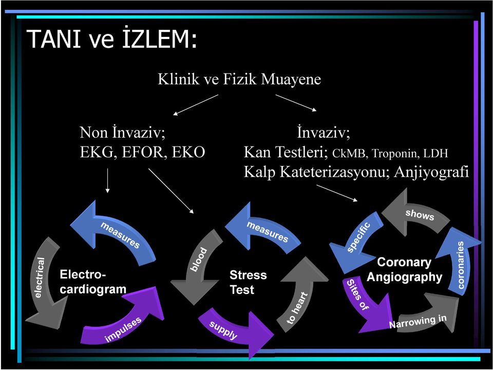 CkMB, Troponin, LDH Kalp Kateterizasyonu;