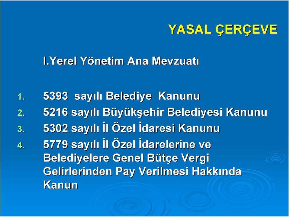 5216 sayılı Büyükşehir Belediyesi Kanunu 3.