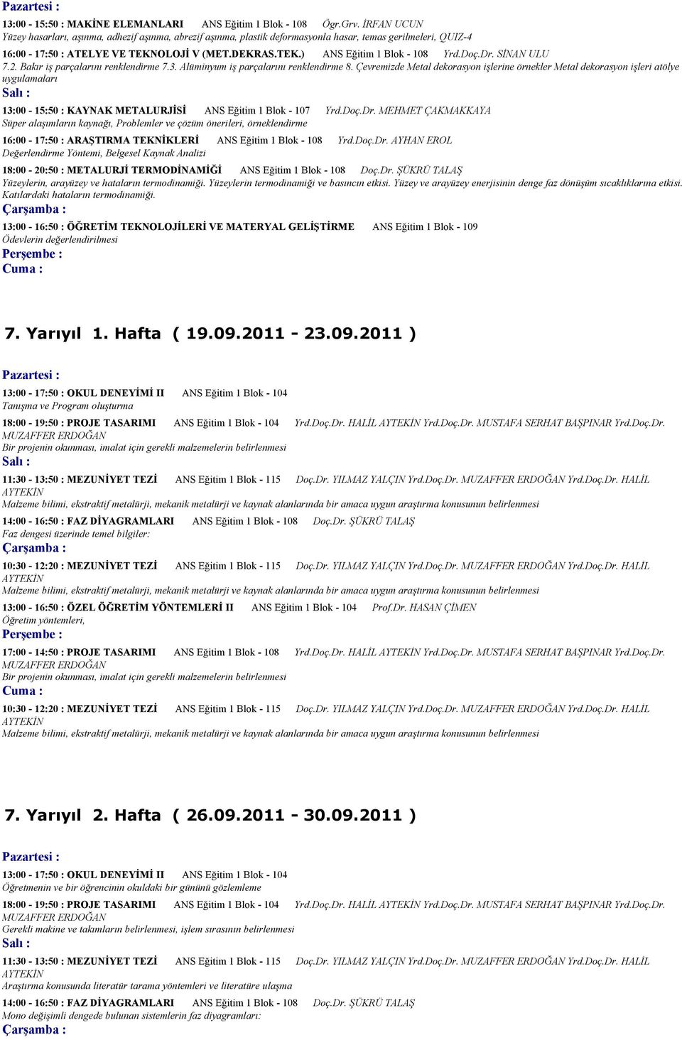 Doç.Dr. SİNAN ULU 7.2. Bakır iş parçalarını renklendirme 7.3. Alüminyum iş parçalarını renklendirme 8.