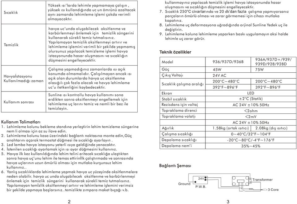 Yapılamayan temizlik oksitlenmeyi artırır ve lehimleme işlemini verimli bir şekilde yapmamış olursunuz yapılacak temizleme işlemi havya istasyonunda hasar oluşmasını ve sıcaklığın düşmesini