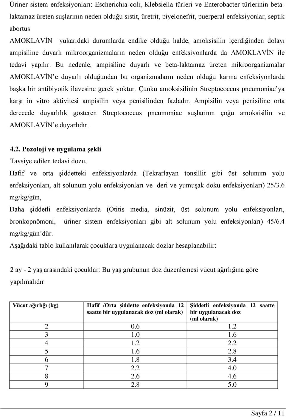 Bu nedenle, ampisiline duyarlı ve beta-laktamaz üreten mikroorganizmalar AMOKLAVİN e duyarlı olduğundan bu organizmaların neden olduğu karma enfeksiyonlarda başka bir antibiyotik ilavesine gerek