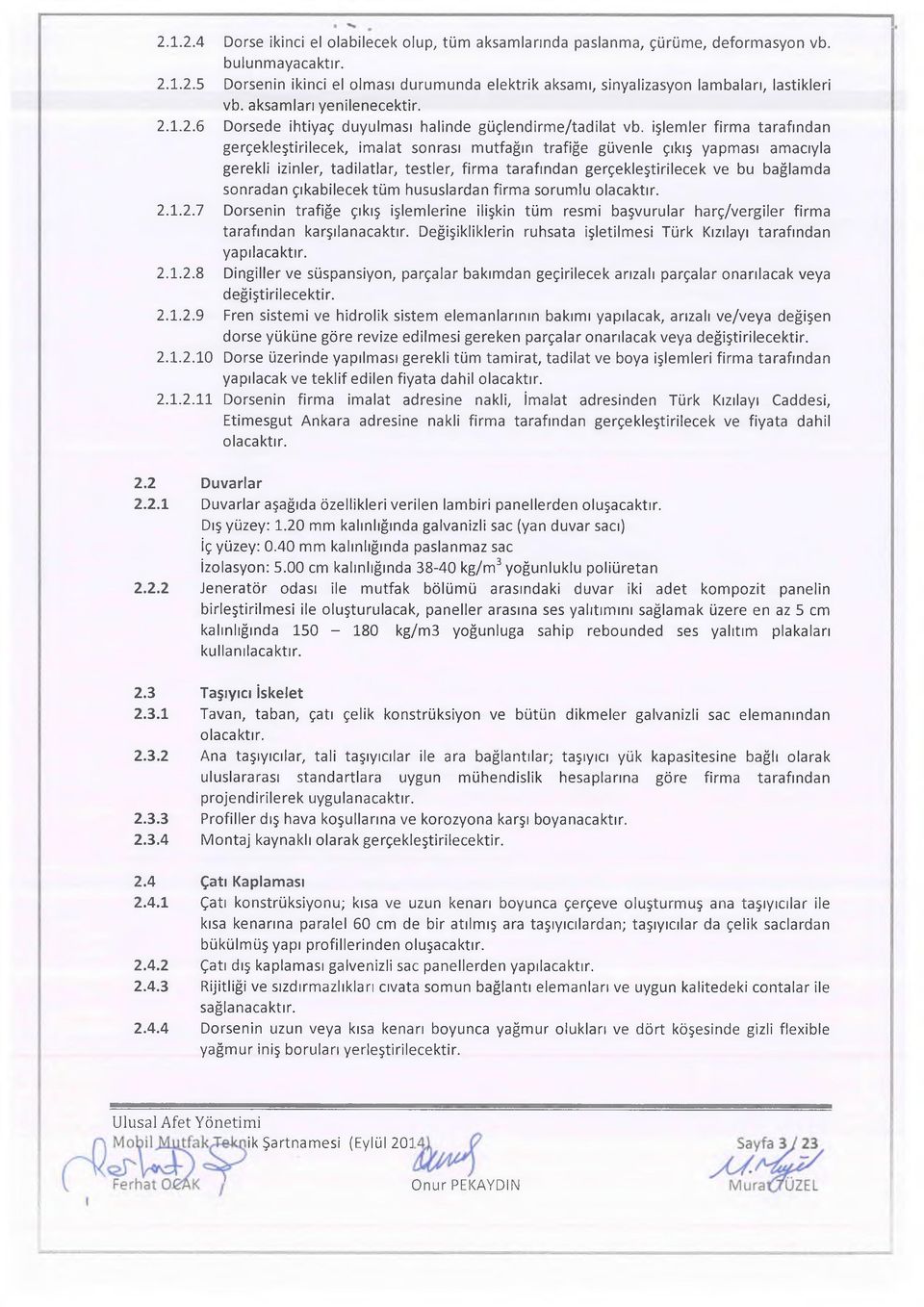 Mobil Mutfak Teknik Şartnamesi - PDF Free Download