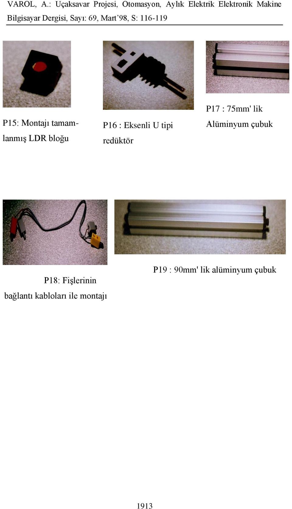 Alüminyum çubuk P18: Fişlerinin bağlantı