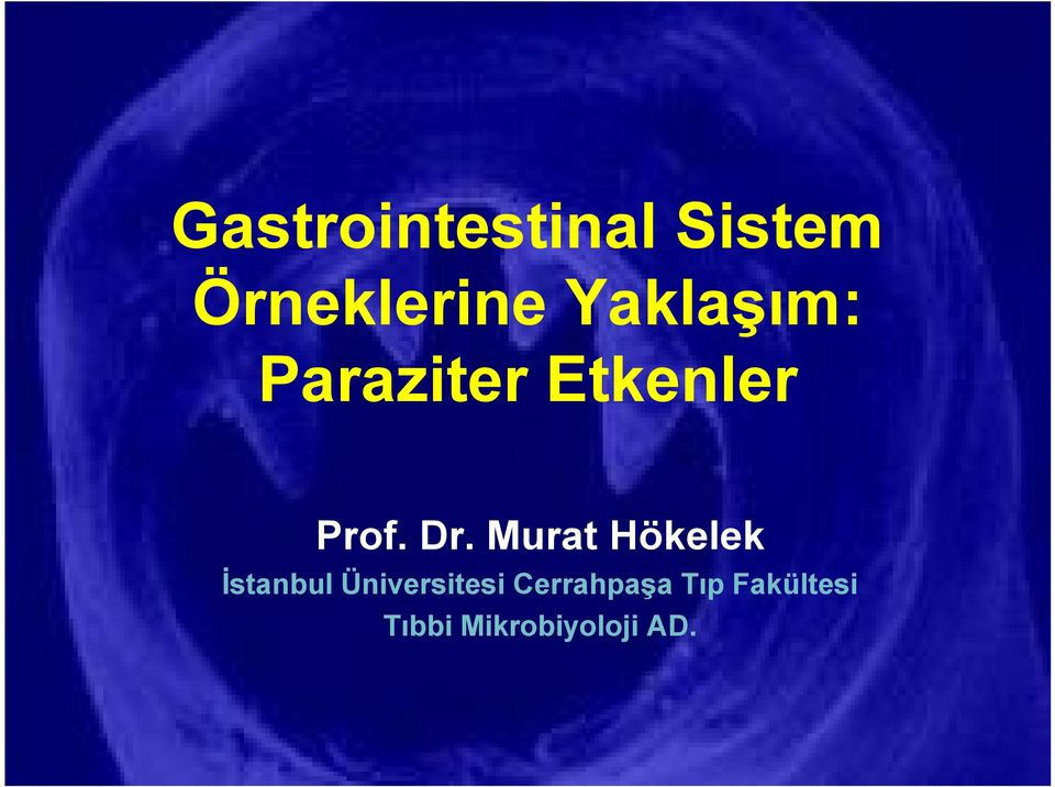 Murat Hökelek İstanbul Üniversitesi