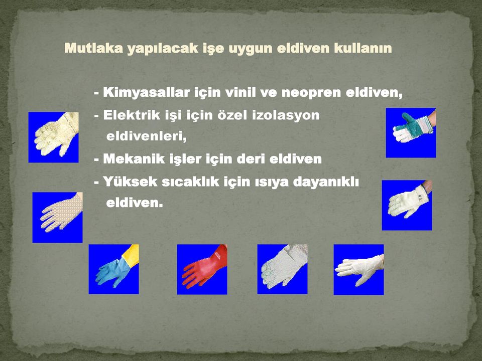 işi için özel izolasyon eldivenleri, - Mekanik işler