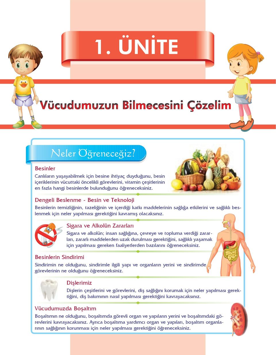 Dengeli Beslenme - Besin ve Teknoloji Besinlerin temizliğinin, tazeliğinin ve içerdiği katkı maddelerinin sağlığa etkilerini ve sağlıklı beslenmek için neler yapılması gerektiğini kavramış