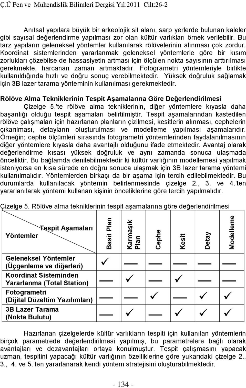 varlıkları örnek verilebilir. Bu tarz yapıların geleneksel yöntemler kullanılarak rölövelerinin alınması çok zordur.