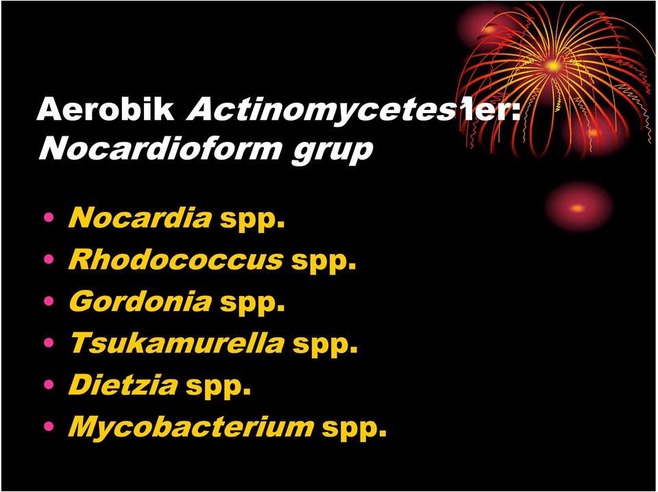 Rhodococcus spp. Gordonia spp.