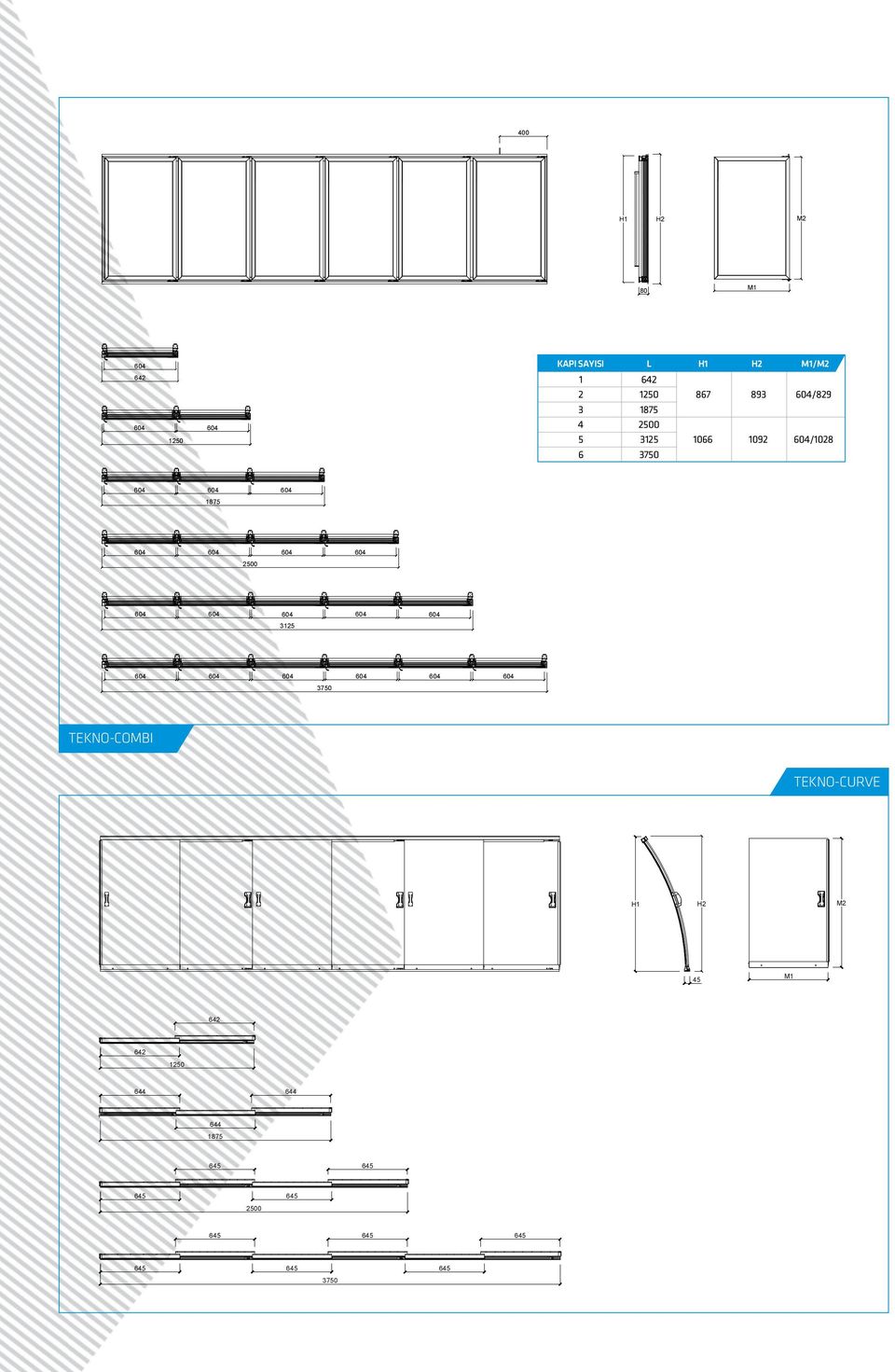 2500 604 604 604 3125 604 604 604 604 604 604 604 604 3750 TEKNO-COMBI TEKNO-CURVE H1
