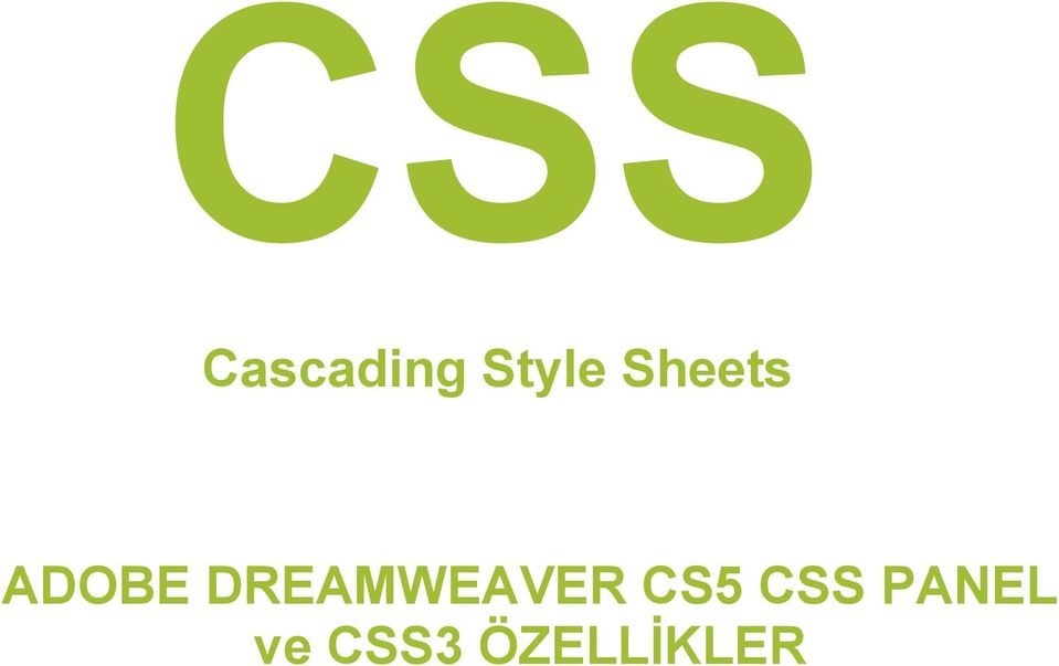 DREAMWEAVER CS5 CSS