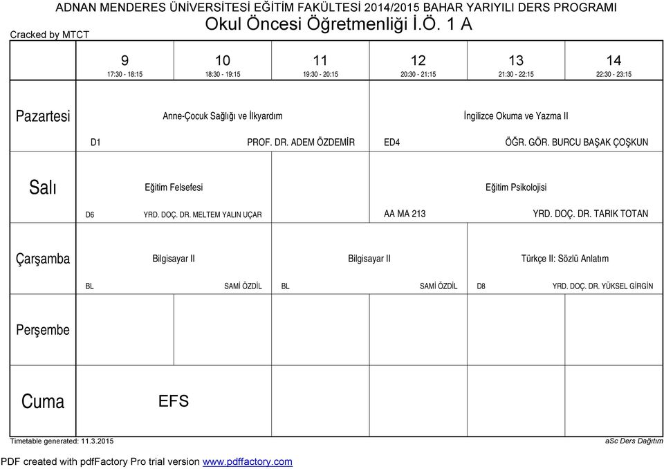 retmenliği İ.Ö.