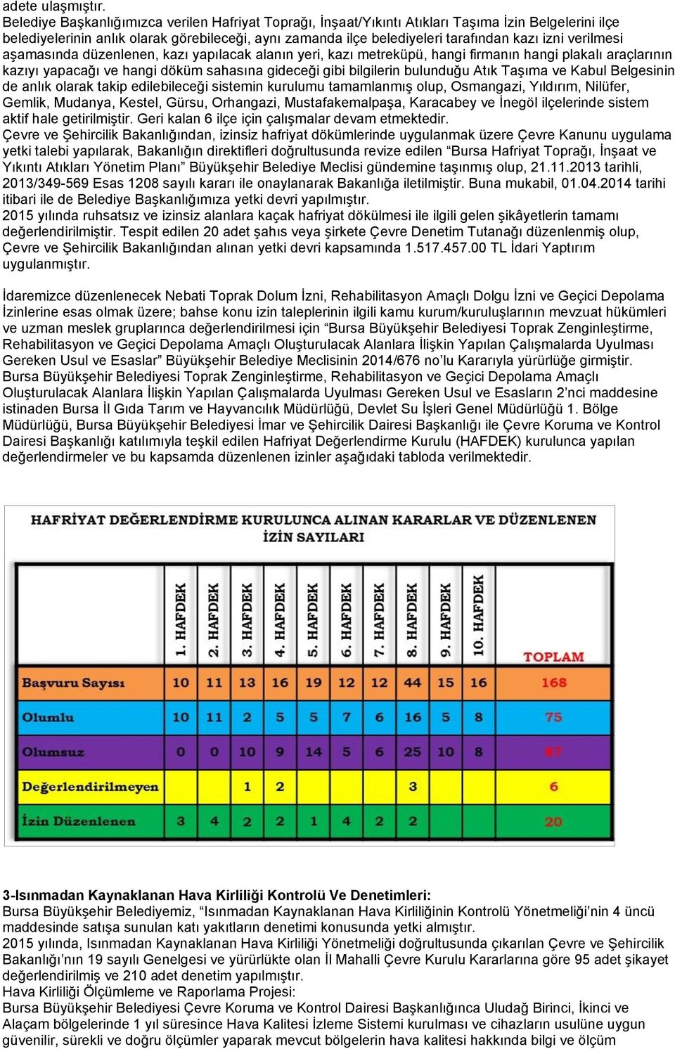 verilmesi aşamasında düzenlenen, kazı yapılacak alanın yeri, kazı metreküpü, hangi firmanın hangi plakalı araçlarının kazıyı yapacağı ve hangi döküm sahasına gideceği gibi bilgilerin bulunduğu Atık