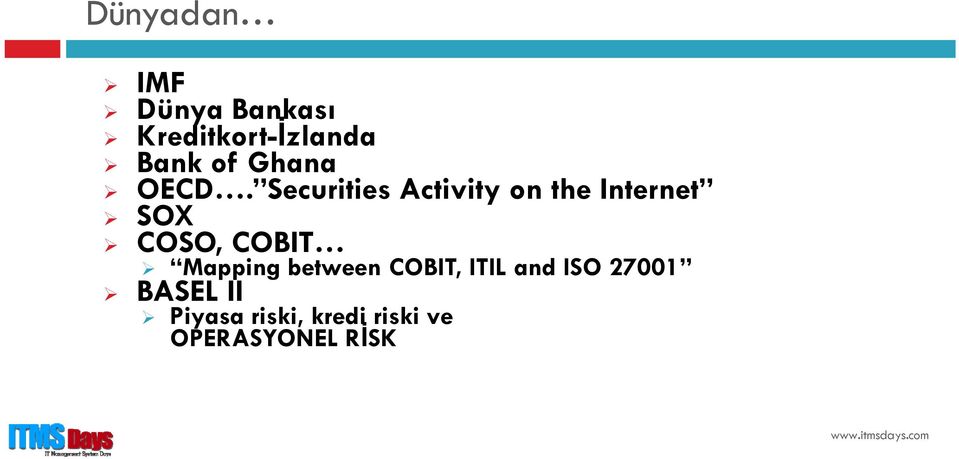Securities Activity on the Internet SOX COSO, COBIT
