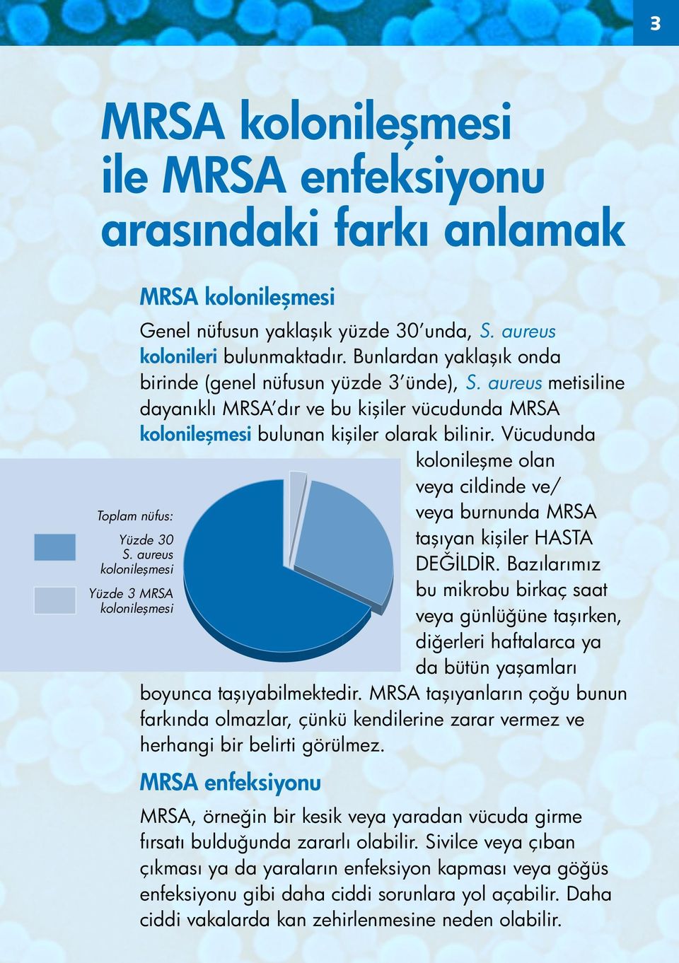 aureus metisiline dayanıklı MRSA dır ve bu kişiler vücudunda MRSA kolonileşmesi bulunan kişiler olarak bilinir.