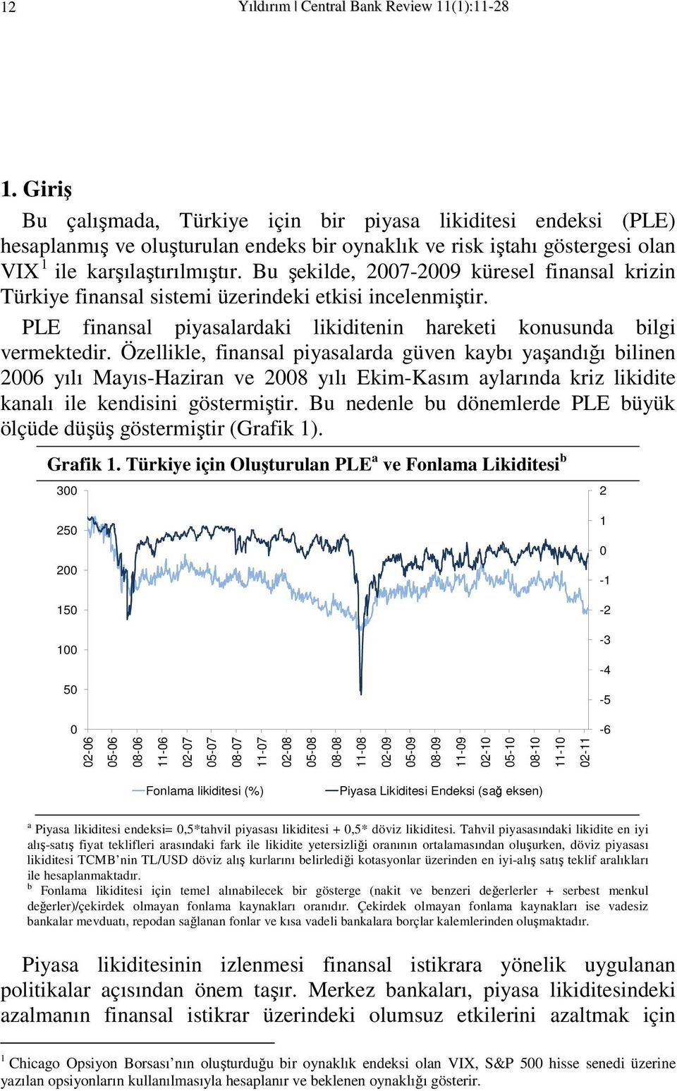 Bu şekilde, 2007-2009 küresel finansal krizin Türkiye finansal sisemi üzerindeki ekisi incelenmişir. PLE finansal piyasalardaki likidienin harekei konusunda bilgi vermekedir.