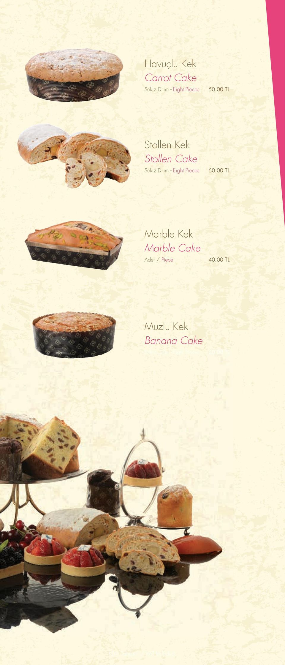 00 TL Marble Kek Marble Cake Adet / Piece
