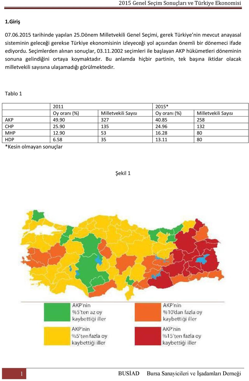 Seçimlerden alınan sonuçlar, 03.11.2002 seçimleri ile başlayan AKP hükümetleri döneminin sonuna gelindiğini ortaya koymaktadır.