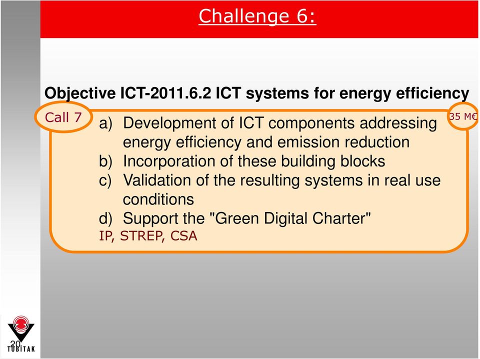 2 ICT systems for energy efficiency Call 7 a) Development of ICT components