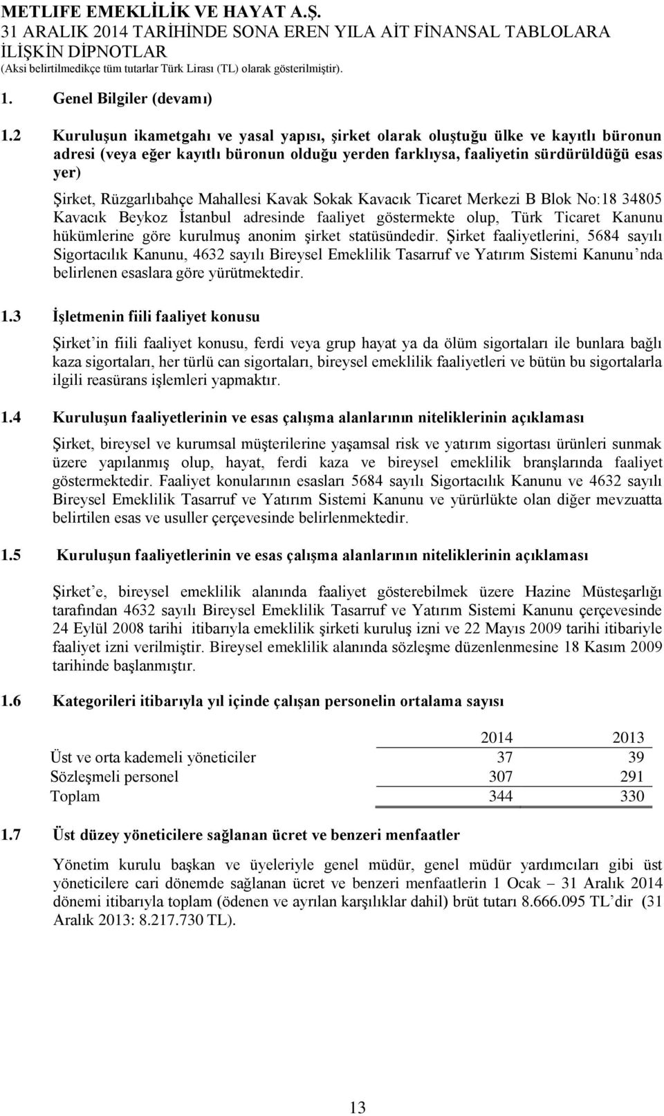 Rüzgarlıbahçe Mahallesi Kavak Sokak Kavacık Ticaret Merkezi B Blok No:18 34805 Kavacık Beykoz İstanbul adresinde faaliyet göstermekte olup, Türk Ticaret Kanunu hükümlerine göre kurulmuş anonim şirket