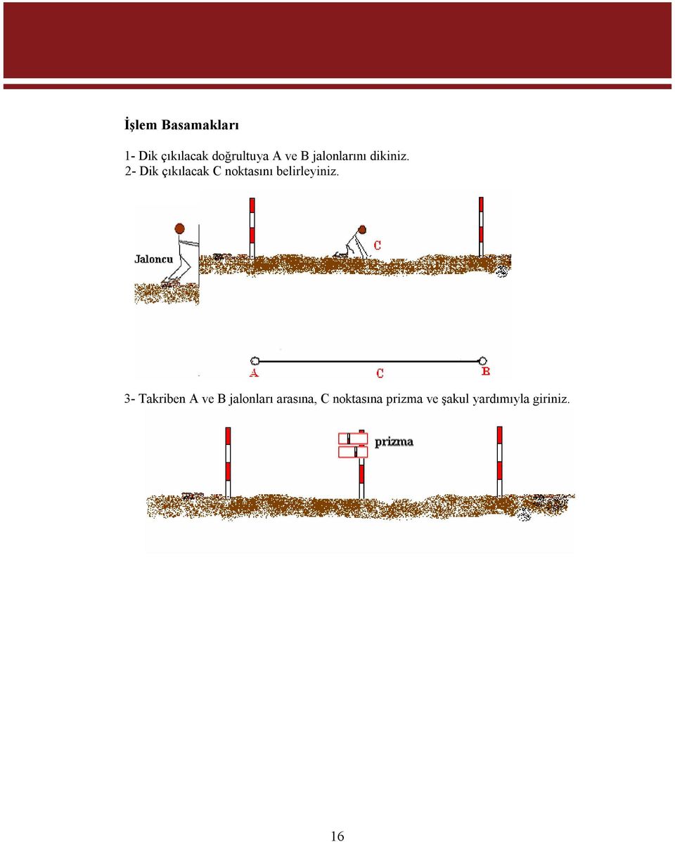 2- Dik çıkılacak C noktasını belirleyiniz.