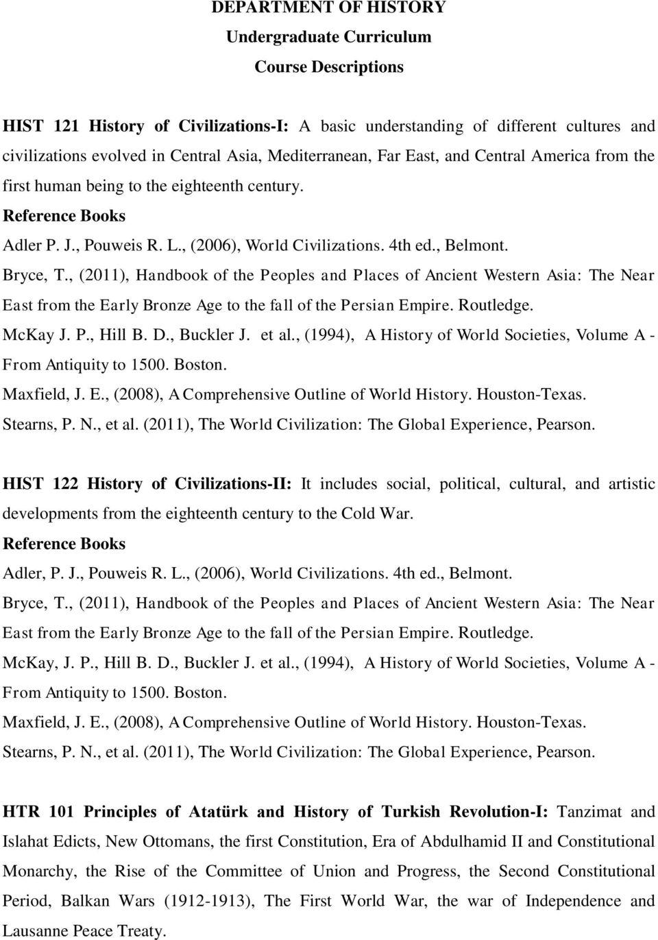 , (2011), Handbook of the Peoples and Places of Ancient Western Asia: The Near East from the Early Bronze Age to the fall of the Persian Empire. Routledge. McKay J. P., Hill B. D., Buckler J. et al.