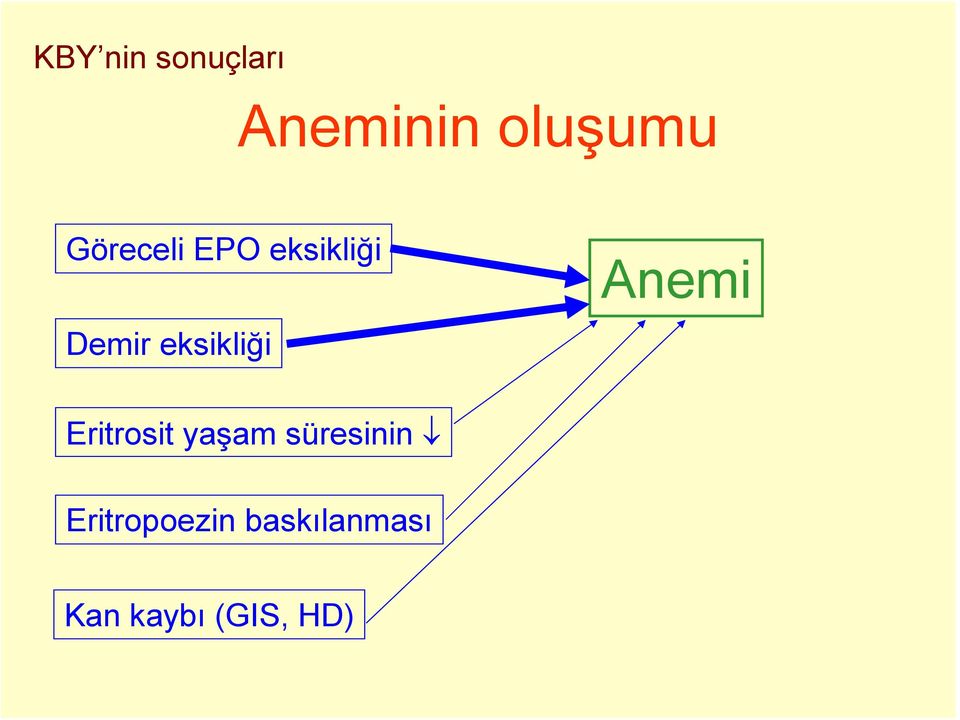 eksikliği Eritrosit yaşam süresinin