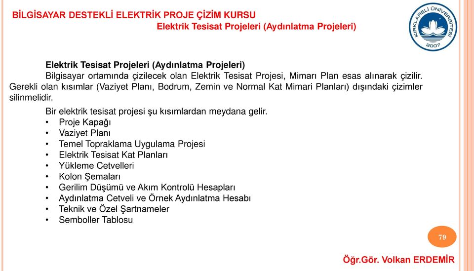 Gerekli olan kısımlar (Vaziyet Planı, Bodrum, Zemin ve Normal Kat Mimari Planları) dışındaki çizimler silinmelidir.