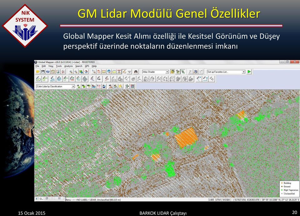 perspektif üzerinde noktaların