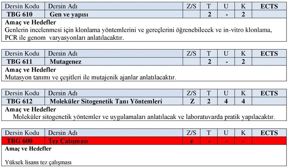 TBG 611 Mutagenez 2-2 Mutasyon tanımı ve çeşitleri ile mutajenik ajanlar anlatılacaktır.