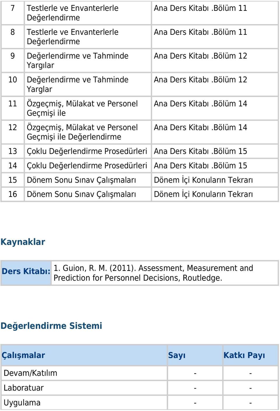 Bölüm 14 13 Çoklu Değerlendirme Prosedürleri Ana Ders Kitabı.Bölüm 15 14 Çoklu Değerlendirme Prosedürleri Ana Ders Kitabı.