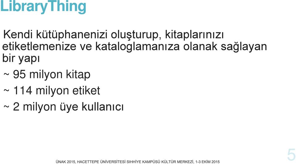 kataloglamanıza olanak sağlayan bir yapı ~