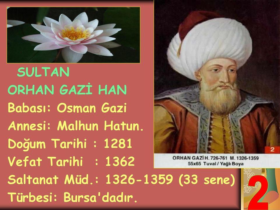 Doğum Tarihi : 1281 Vefat Tarihi :