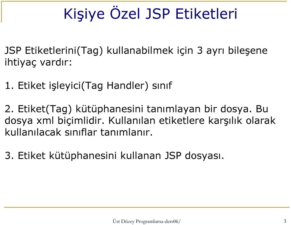 Etiket(Tag) kütüphanesini tanımlayan bir dosya. Bu dosya xml biçimlidir.