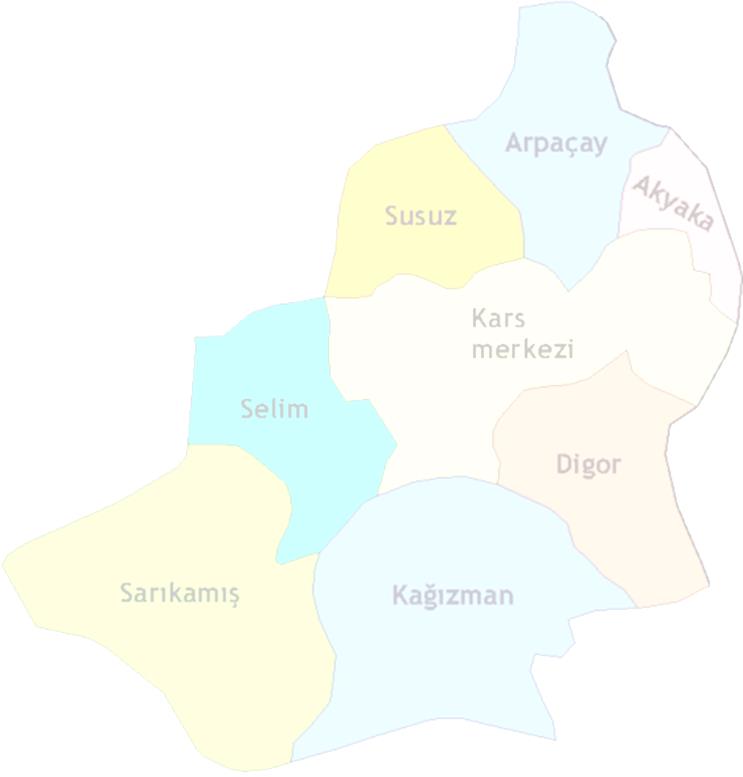 36 - KARS Sosyo-Ekonomik Gelişmişlik: 68. Teşvik Bölgesi: 6 Nüfus (TÜİK - 2014) 296.466 Türkiye de 59. Açılan Şirket Sayısı (TOBB - 2014) 156 69. İşyeri Sayısı (SGK - 2014) 2.628 68.