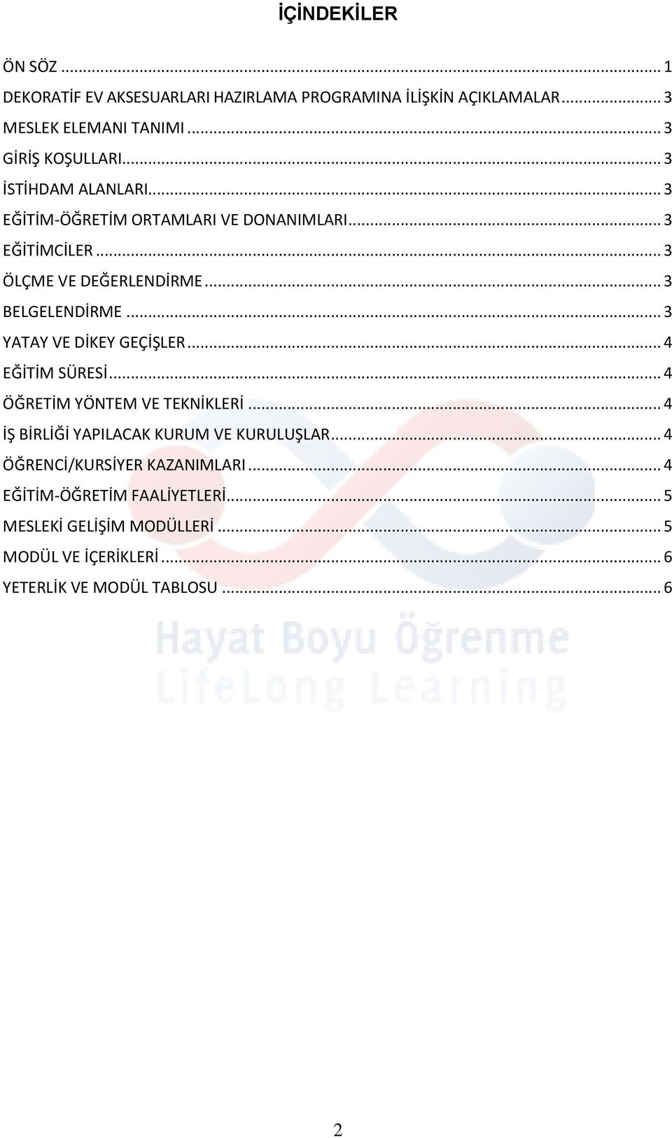 .. 3 YATAY VE DİKEY GEÇİŞLER... 4 EĞİTİM SÜRESİ... 4 ÖĞRETİM YÖNTEM VE TEKNİKLERİ... 4 İŞ BİRLİĞİ YAPILACAK KURUM VE KURULUŞLAR.