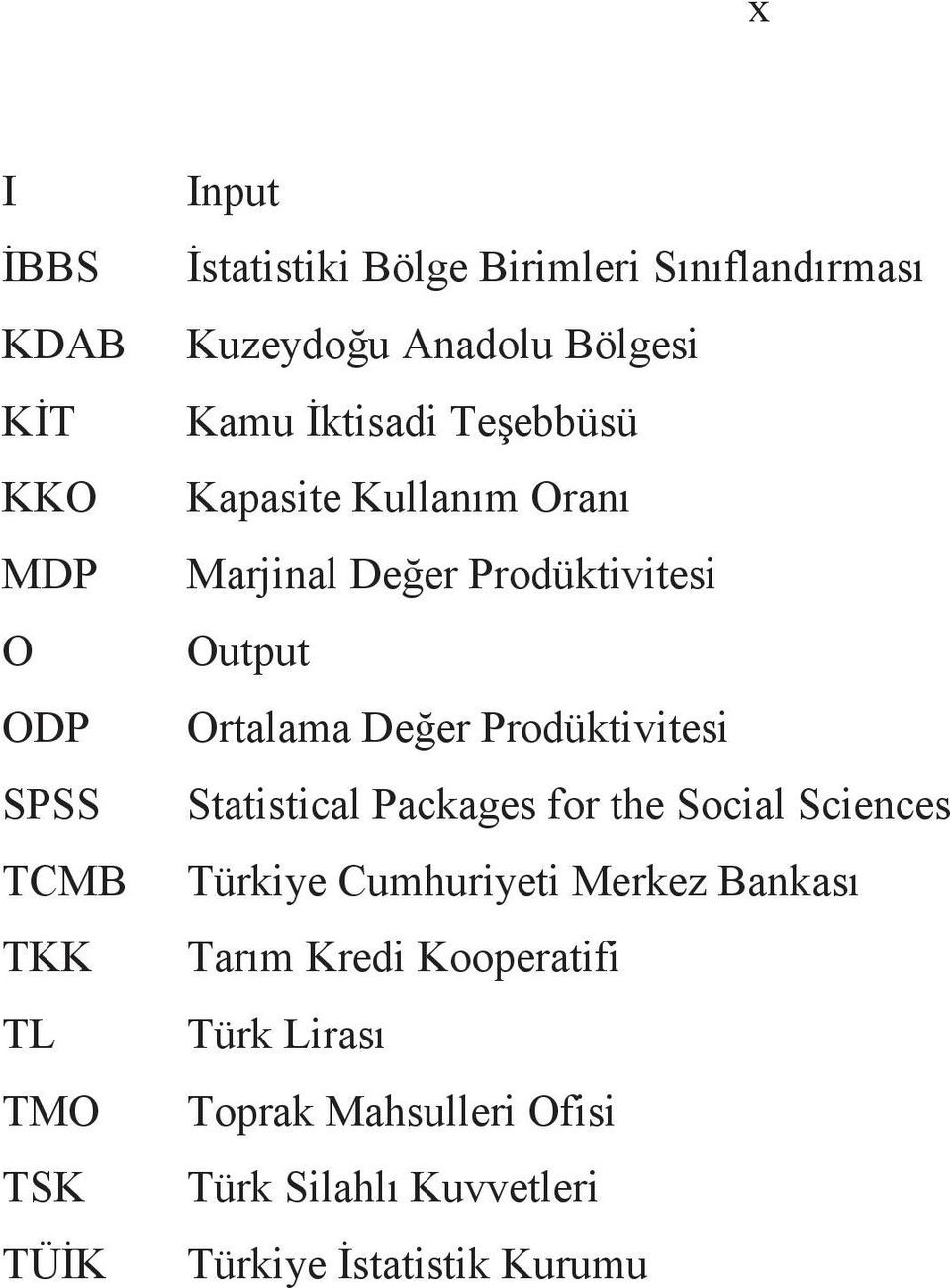 Ortalama Deer Prodüktivitesi Statistical Packages for the Social Sciences Türkiye Cumhuriyeti Merkez