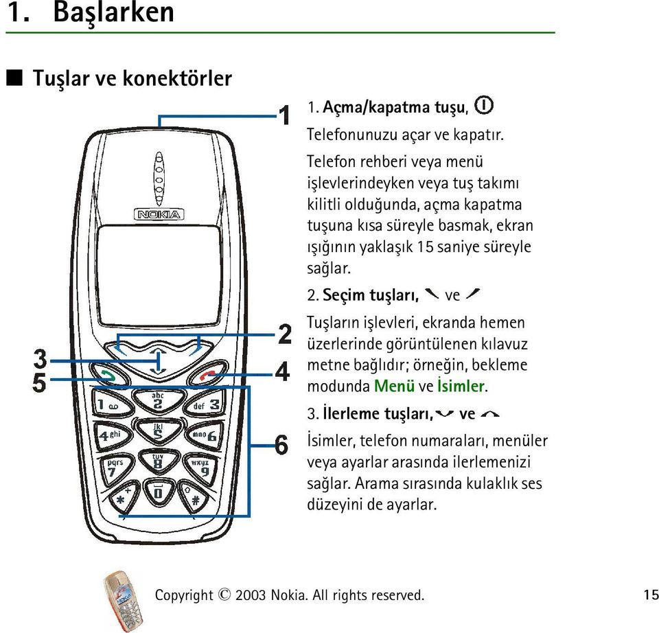 saniye süreyle saðlar. 2.