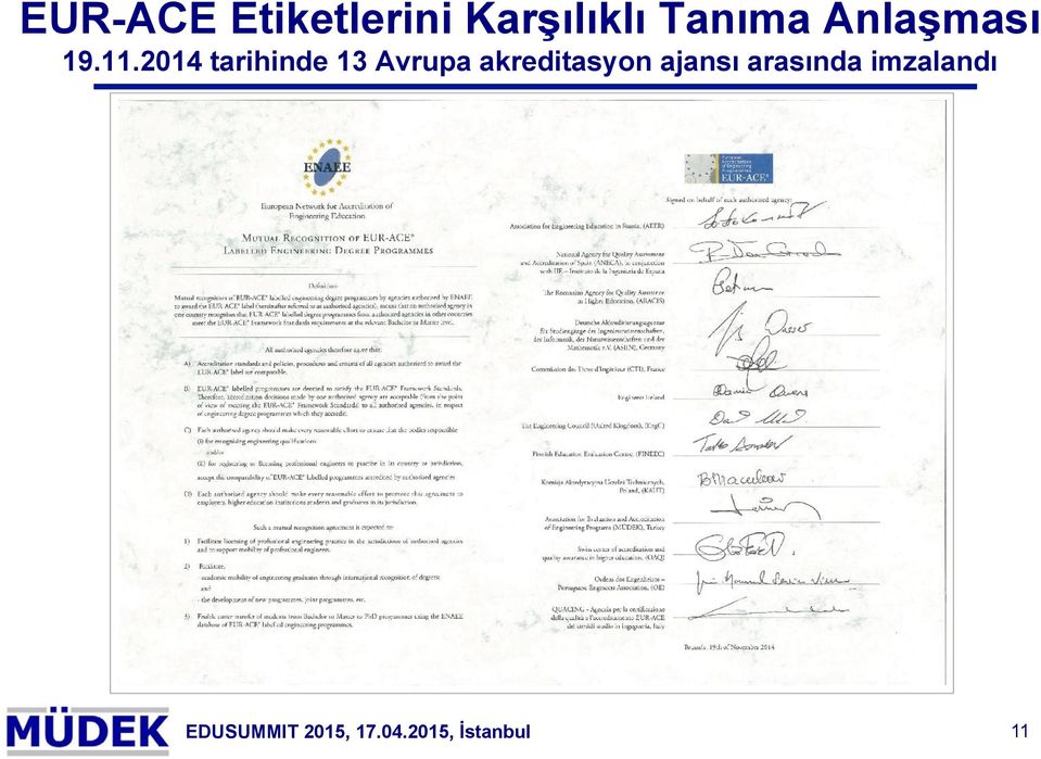 2014 tarihinde 13 Avrupa akreditasyon